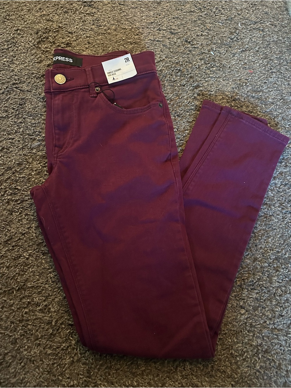 Express Women's Wine Skinny Jeans